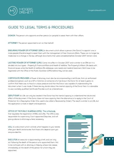 Guide to Legal Terms Procedures